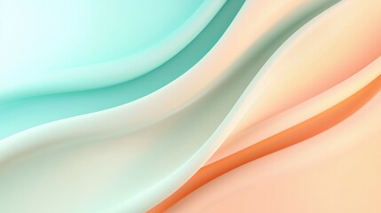 Smooth gradient background, soft teal transitioning into light peach, 3D illustration