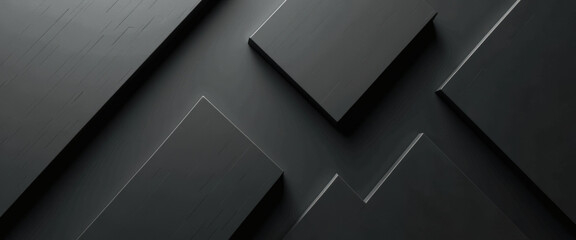 Wall Mural - Abstract Black Geometric Shapes