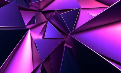 Wall Mural - Abstract Geometric Shapes in Purple and Pink Hues