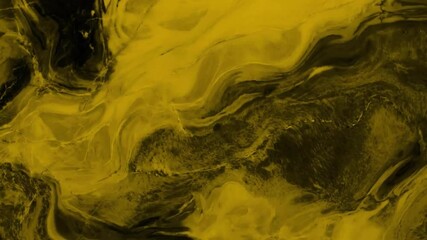 Poster - animation of yellow shapes on black background