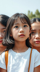 Poster - Young Girl Looking Up