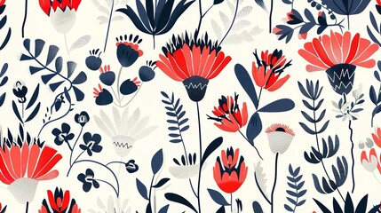 Wall Mural - Flower natural pattern wallpaper