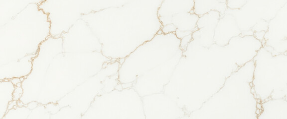 Sticker - White Marble Texture with Golden Veins