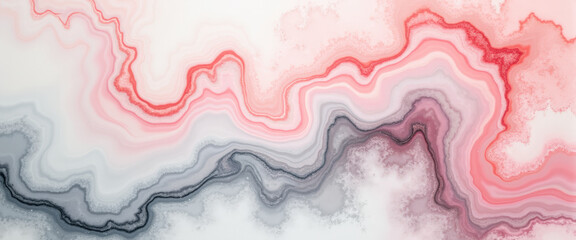 Poster - Abstract Swirling Marble Texture in Pink and Black