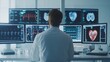 © Auttacha - Medical Expertise in the Digital Age: A doctor analyzes patient data on multiple screens, showcasing the future of healthcare with cutting-edge technology.