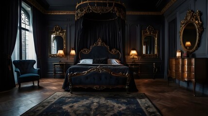 Wall Mural - a gothic bedroom