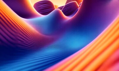 Wall Mural - Abstract Landscape with Vibrant Hues