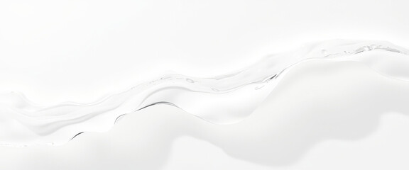 Wall Mural - Abstract White Water Flowing On White Background