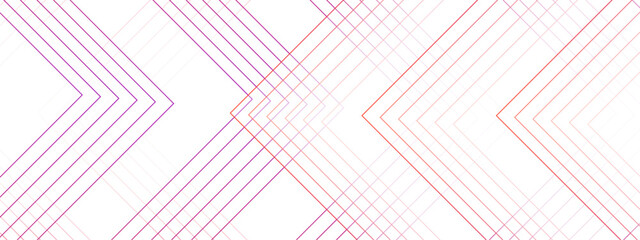 Poster - Modern abstract red background with glowing geometric connection lines. Red and white futuristic architecture blueprint concept. Modern shiny colorful rounded square lines pattern