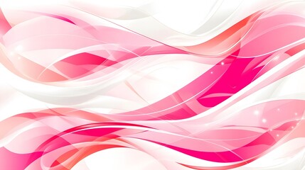 Abstract Pink and White Wave Background