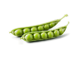 Wall Mural - Green_pea_pod_isolated_on_white_background,_full_depth_of_field