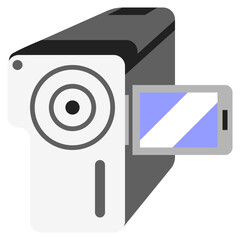 Poster - camera flat icon