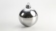 © Kosin - Silver Christmas ball on a white background isolated