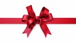 © Kosin - Red satin ribbon bow isolated on white, perfect for gift wrapping and holiday decorations, featuring a festive design ideal for Christmas, birthdays, and special celebrations