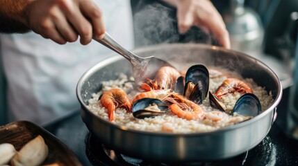 Seafood Paella Cooking: A Culinary Delight