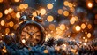 © Rafael - A clock striking midnight, signaling the arrival of 2025, surrounded by sparkling decorations. Capture the magical moment of the New Year