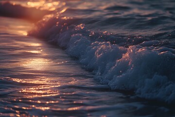 Poster - purple Sunset Over the Ocean