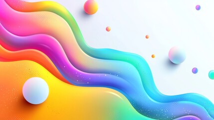 Poster - a vibrant multicolored fractal background forms an abstract textured pattern
