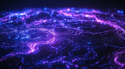 Aufkleber - A 3D rendering of an abstract alien topography planet is used in illustrating big data and the internet of things in a high tech world centered on 5G technology.