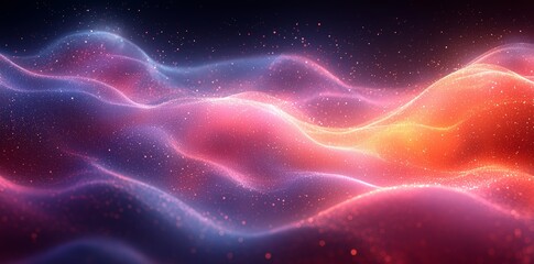 Poster - an ethereal glow emanates from a bright, colorful wave.