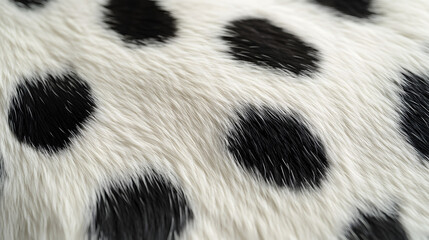 Wall Mural - Close-Up Background of Dalmatian Fur with Black Spots