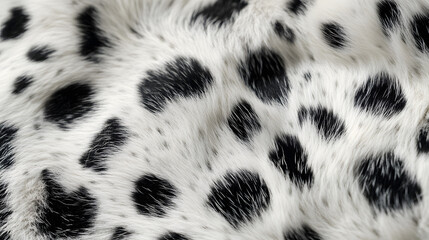 Wall Mural - Close-Up Background of Dalmatian Fur with Black Spots