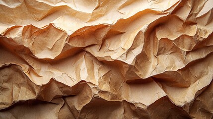 Leinwandbilder - Stylish crumpled paper texture with play of light and cool tones, offering a dynamic and textural background.