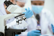 © NanTua - Medical laboratory scientists analyze DNA and chemical samples using advanced equipment such as microscopes and pipettes. Biotechnology and healthcare developments