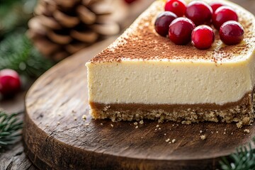 Poster - Close-Up of Classic Eggnog Cheesecake