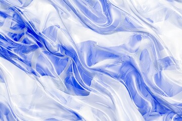 Poster - blue and white abstract waves and shapes with travel and artistic inspiration