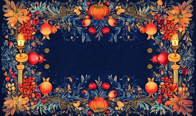 Wall Mural - Festive Yalda Frame