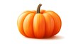 © pkproject - Vibrant Orange Pumpkin on White Background,Autumn Harvest Concept