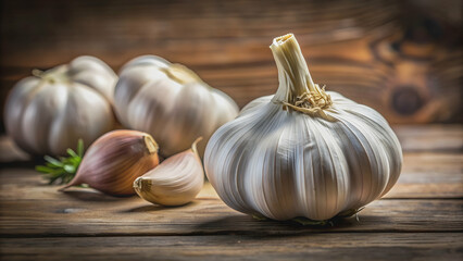 Fresh garlic head and cloves on background, garlic, food, ingredient, spice, organic, cooking, culinary, health, natural