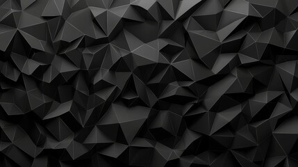 Poster - Abstract black white dark gray background. Geometric pattern shape. Line triangle polygon angle. Gradient. Shadow. Matte. Rough grain grunge. Design. Template. Presentation.