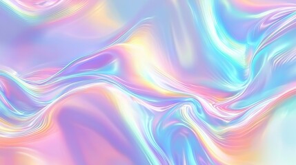 Poster - Foil foil background. Pastel color paper. Retro trend design. Vintage fantasy cover. Chrome holo art. Modern effect. Rainbow metallic material. Fabric glitch. Fabric glitch banner. Horizontal banner.
