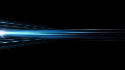 Poster - A night view of the city with lights, neon lights, and a dark background with lines and spotlights. Abstract blue background with lines.