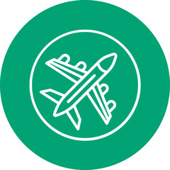 Sticker - Airplane Mode line circle icon