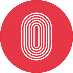 Poster - Fingerprint line circle icon