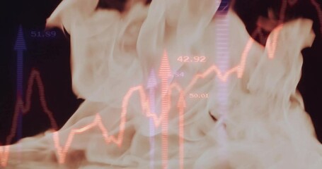 Poster - Animation of financial data processing over flames