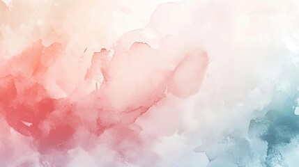 Wall Mural - A soft pastel watercolor background featuring gentle hues of pink, blue, and white, perfect for creative projects and designs.