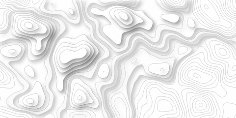 Wall Mural - Abstract topo map seamless wave topography map pattern camping grid cartography diagram black and white geometric carve wave line. landscape topography line map wavy texture design background.