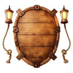 Wall Mural - wooden decorative element and lamp model 60