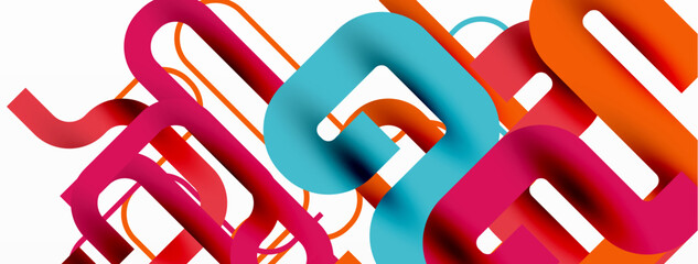 Poster - Wave lines minimal abstract background