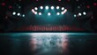 © Shutter2U - A dark stage with spotlights illuminating the empty floor.  The stage is ready for a performance.