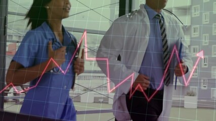 Poster - Animation of diagram over diverse doctors running