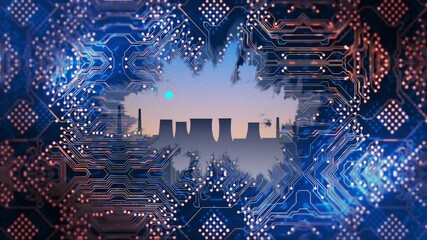 Poster - Animation of network of connections over cityscape