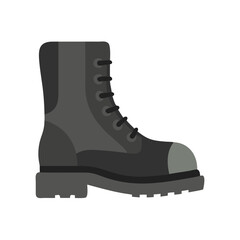 Wall Mural - Gray combat boot illustration, rugged and durable outdoor footwear
