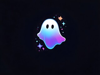 Canvas Print - Cute Ghost Illustration