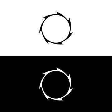 Circle creative vector logo illustration
