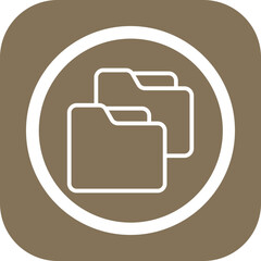 Sticker - Folder Copy Vector Icon Design